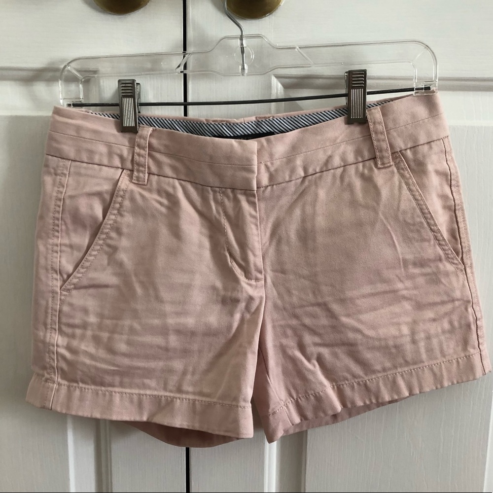J. Crew PINK CHINO SHORTS size 00 with 4” inseam